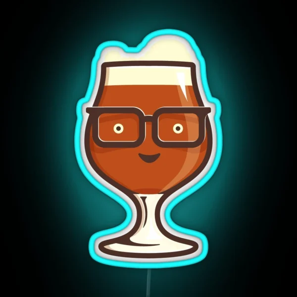 Craft Beer Geek Belgian Dark RGB Neon Sign