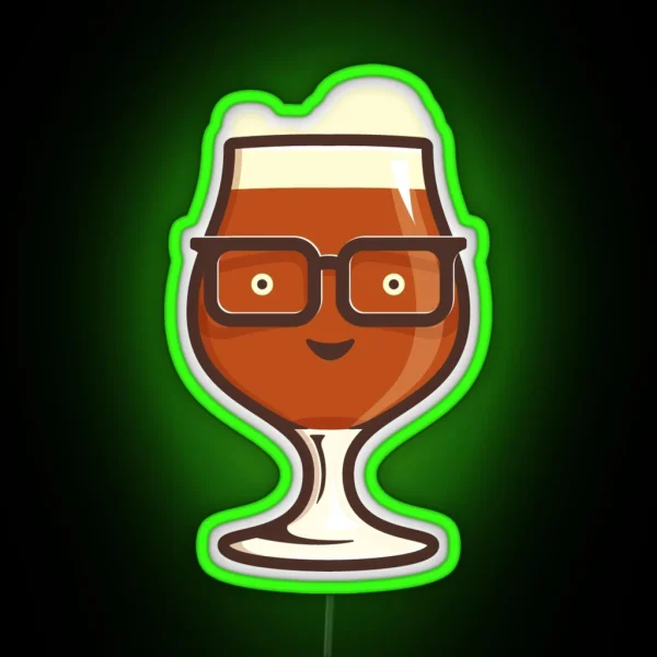 Craft Beer Geek Belgian Dark RGB Neon Sign