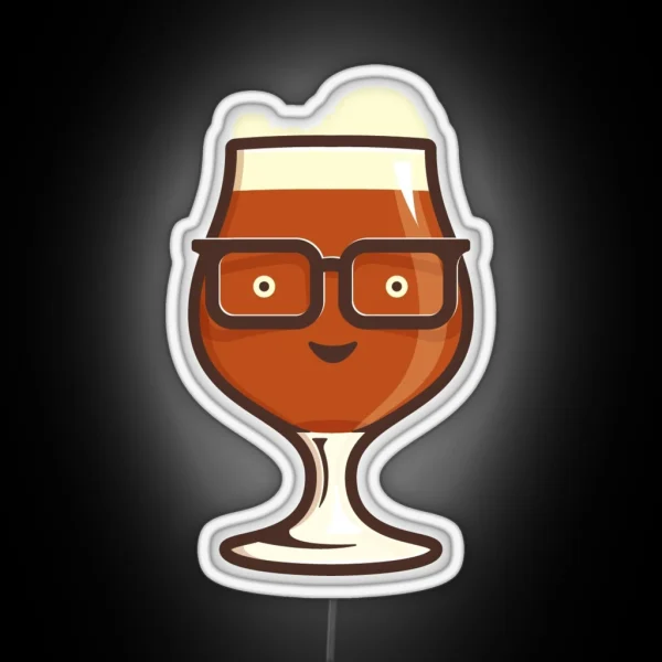 Craft Beer Geek Belgian Dark RGB Neon Sign