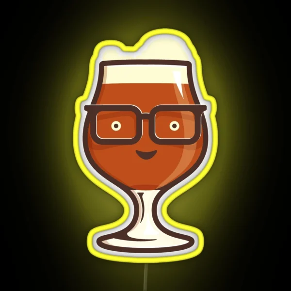 Craft Beer Geek Belgian Dark RGB Neon Sign