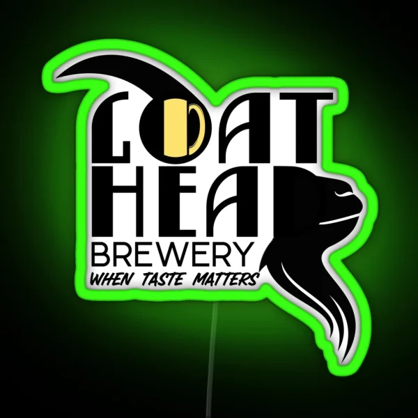 Craft Beer Goat Head Brewery When Taste RGB Neon Sign