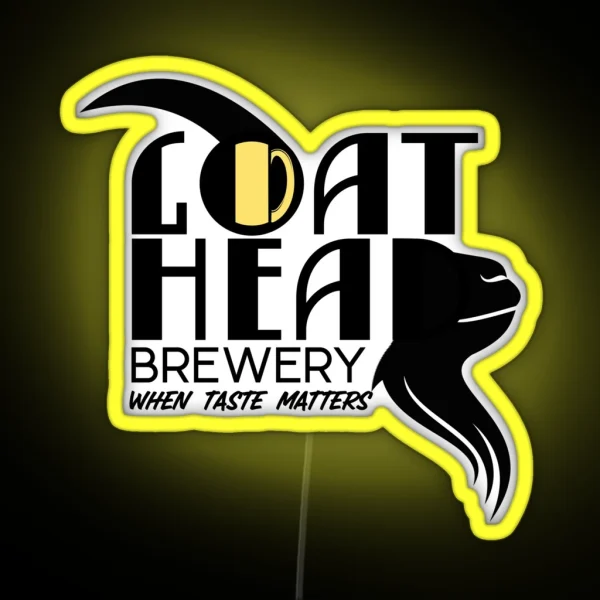 Craft Beer Goat Head Brewery When Taste RGB Neon Sign