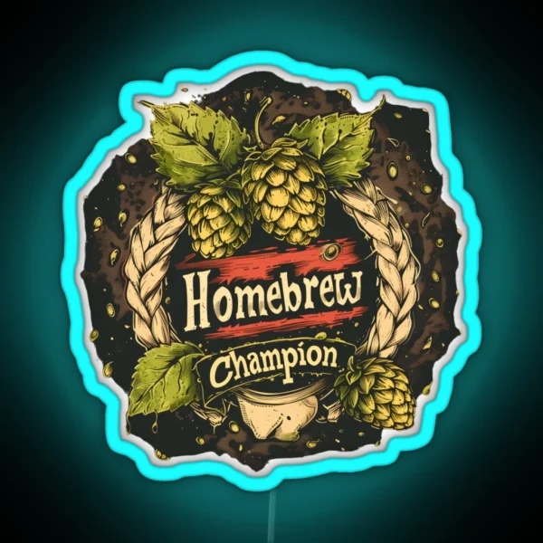 Craft Beer Homebrew Champion RGB Neon Sign