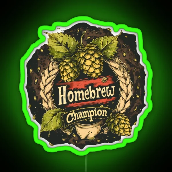 Craft Beer Homebrew Champion RGB Neon Sign