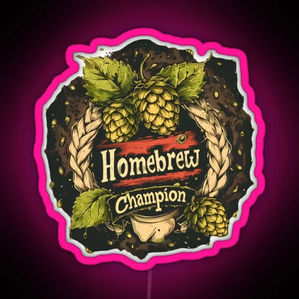 Craft Beer Homebrew Champion RGB Neon Sign