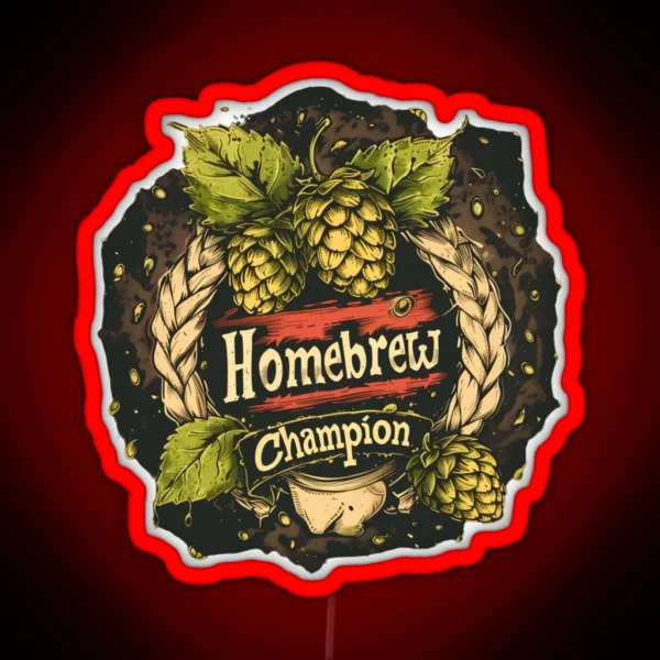 Craft Beer Homebrew Champion RGB Neon Sign