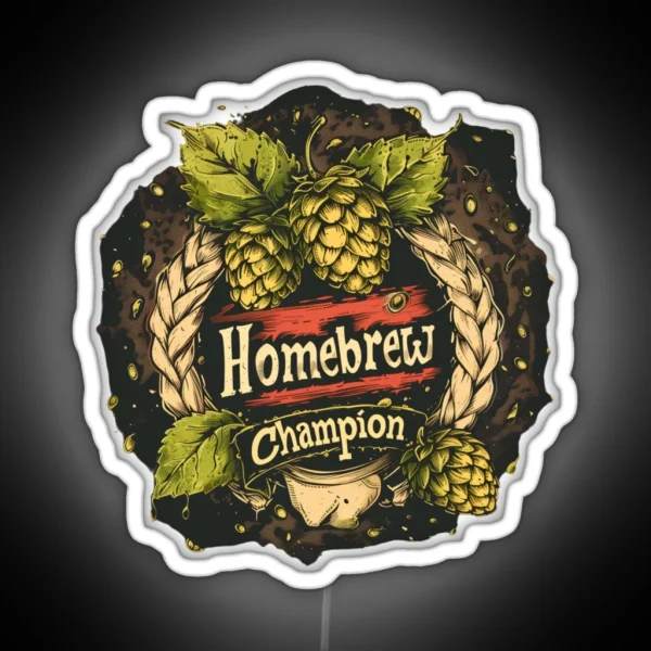 Craft Beer Homebrew Champion RGB Neon Sign