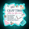 Vibrant Neon Artisan Decor Brightens Up Crafty Workspace or Studio