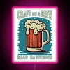 Colorful RGB LED neon sign with customizable craft beer design.
