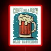 Customizable Handmade Neon Sign for Beer Lovers and Brewing Enthusiasts