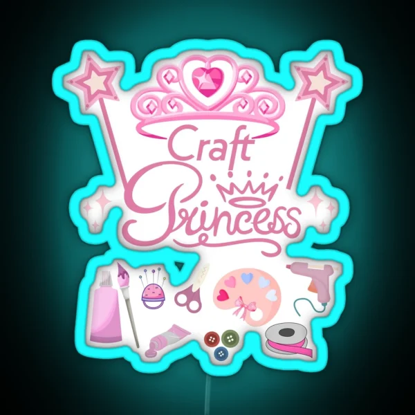 Craft Princess Pink Women Girls Gift RGB Neon Sign