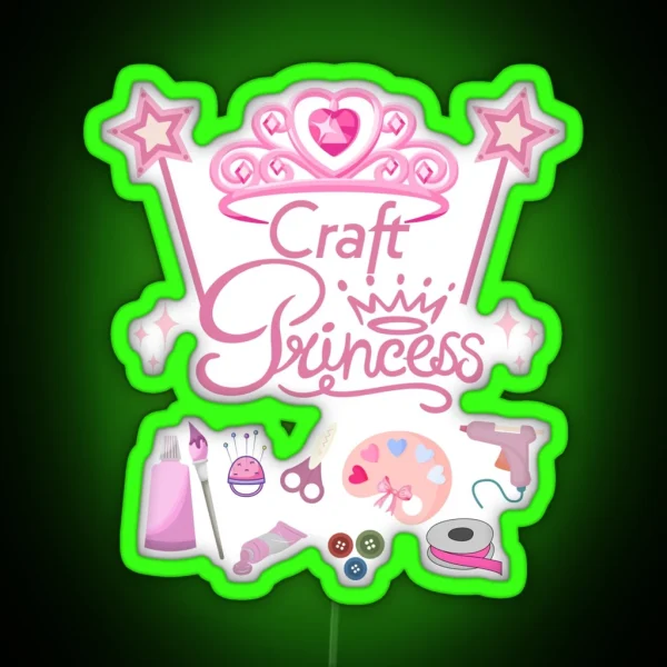 Craft Princess Pink Women Girls Gift RGB Neon Sign