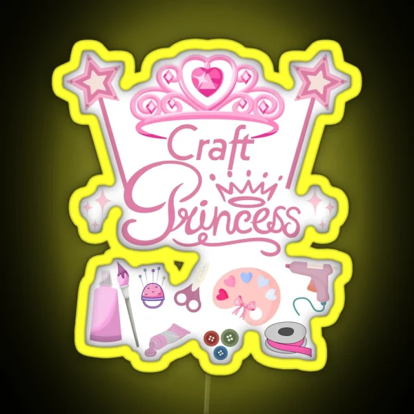 Craft Princess Pink Women Girls Gift RGB Neon Sign
