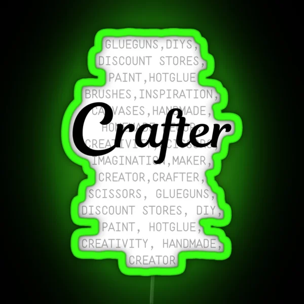 Crafter Description For Creators Crafters And Makers RGB Neon Sign