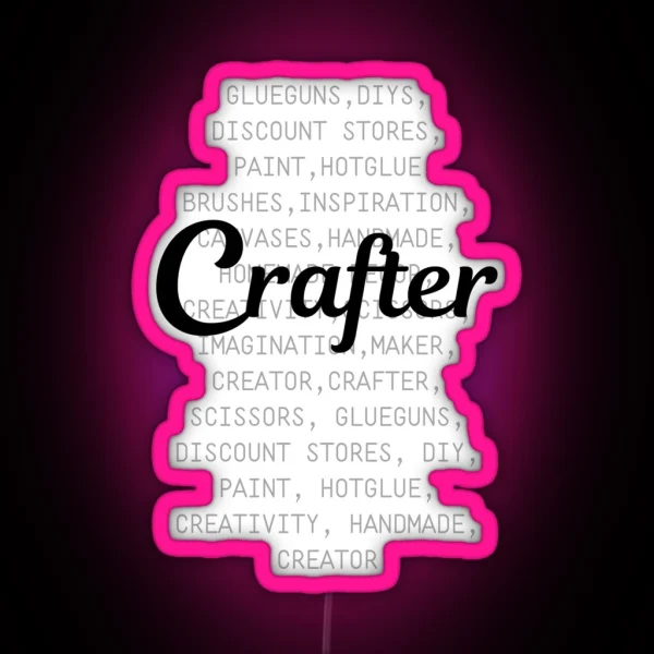 Crafter Description For Creators Crafters And Makers RGB Neon Sign