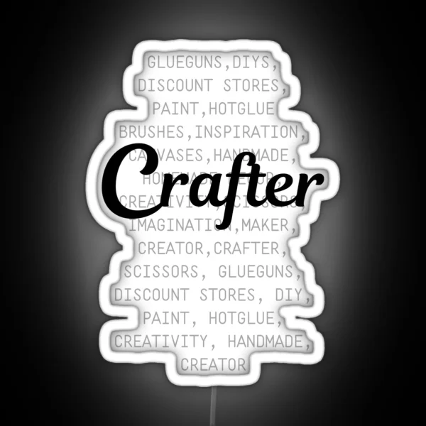 Crafter Description For Creators Crafters And Makers RGB Neon Sign