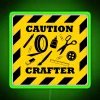 Caution Sign for Home Decor with Black Yellow Neon Accents