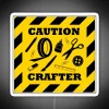 RGB Color Change Warning Sign for Crafters with Black Yellow Design