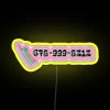 RGB Neon Sign with Dynamic Color Effects and Music Syncing Capability