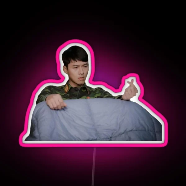 Crash Landing On You Kdrama Hyun Bin RGB Neon Sign