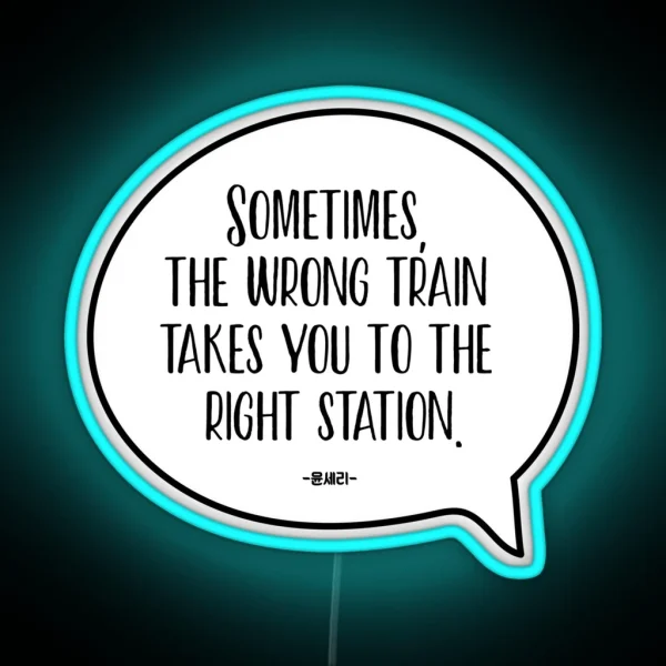CRASH LANDING ON YOU Yoon Se Ri Quote Ri Jeong Hyeok RGB Neon Sign