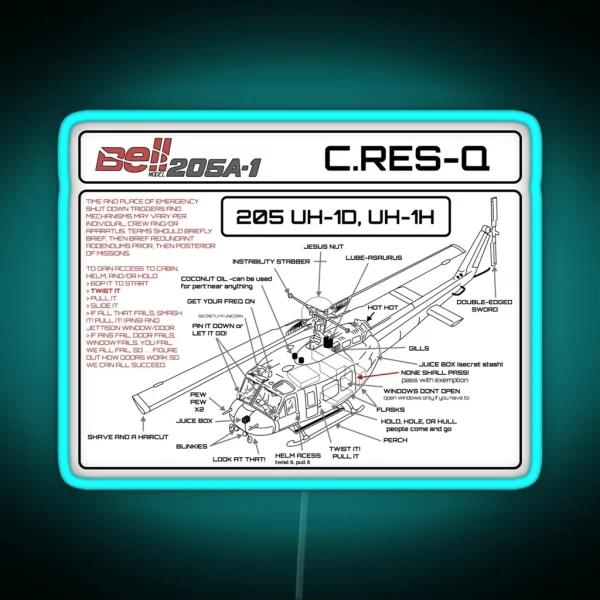 Crash Rescue Alterna Terms RGB Neon Sign