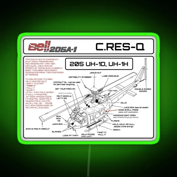 Crash Rescue Alterna Terms RGB Neon Sign
