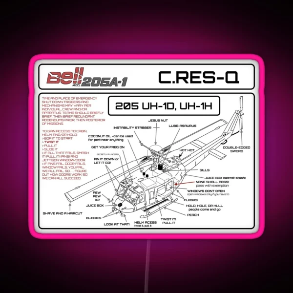 Crash Rescue Alterna Terms RGB Neon Sign
