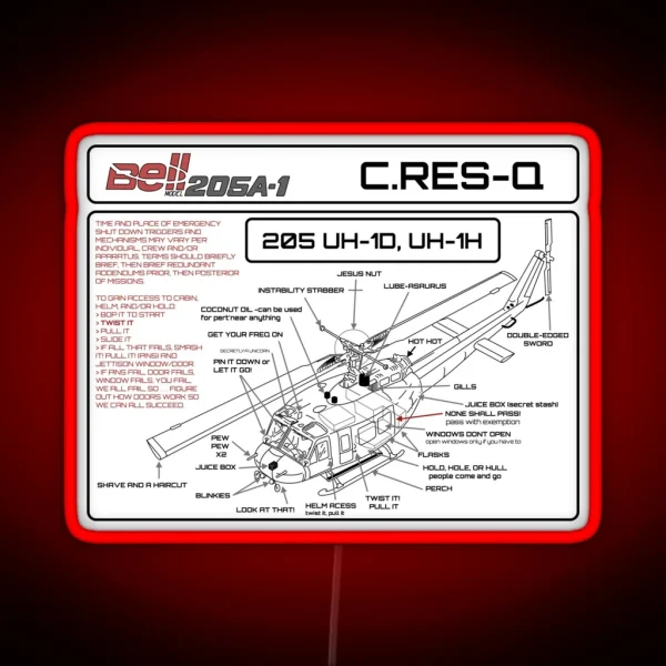 Crash Rescue Alterna Terms RGB Neon Sign
