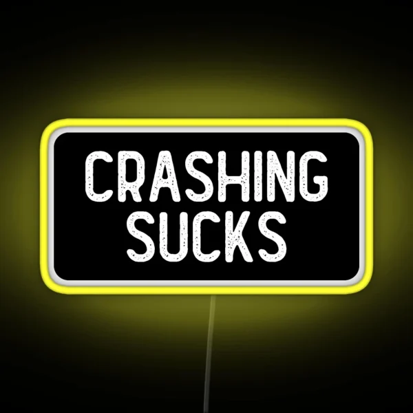 Crashing Sucks Cool Biker RGB Neon Sign