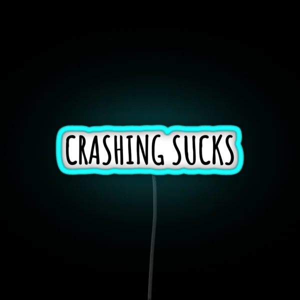 Crashing Sucks Cool Helmet Led RGB Neon Sign