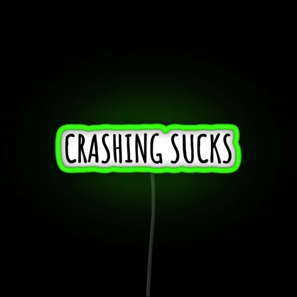 Crashing Sucks Cool Helmet Led RGB Neon Sign