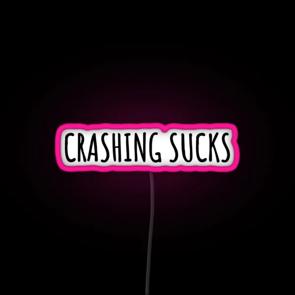 Crashing Sucks Cool Helmet Led RGB Neon Sign