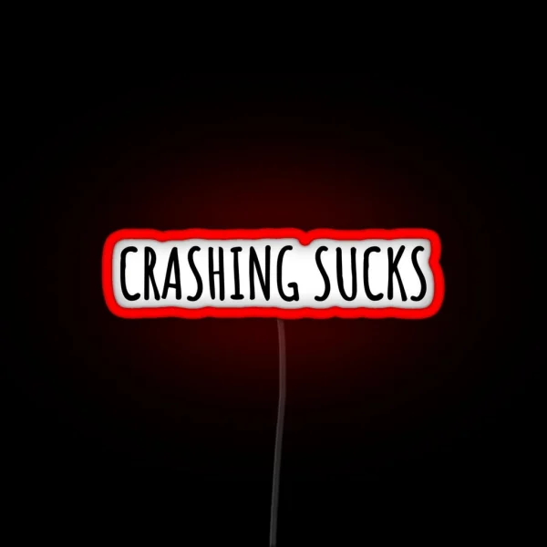 Crashing Sucks Cool Helmet Led RGB Neon Sign
