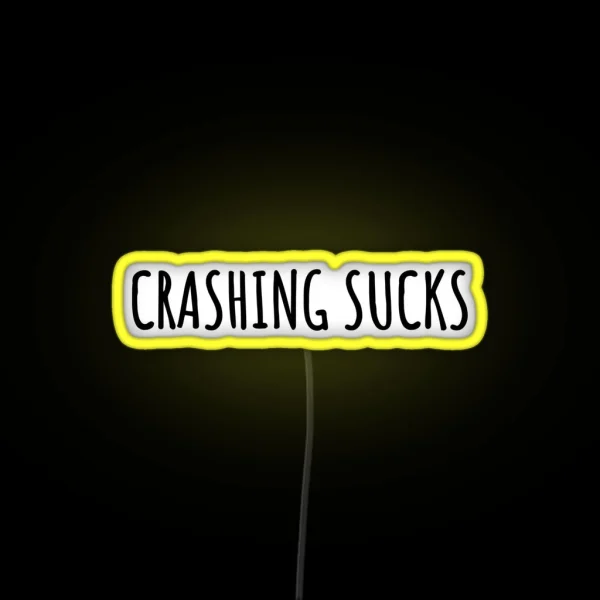 Crashing Sucks Cool Helmet Led RGB Neon Sign