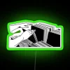 RGB Neon Vinyl Record Store Sign with Retro Music Flair
