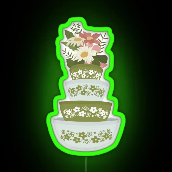 Crazy Daisy Spring Blossom Pyrex Inspired RGB Neon Sign