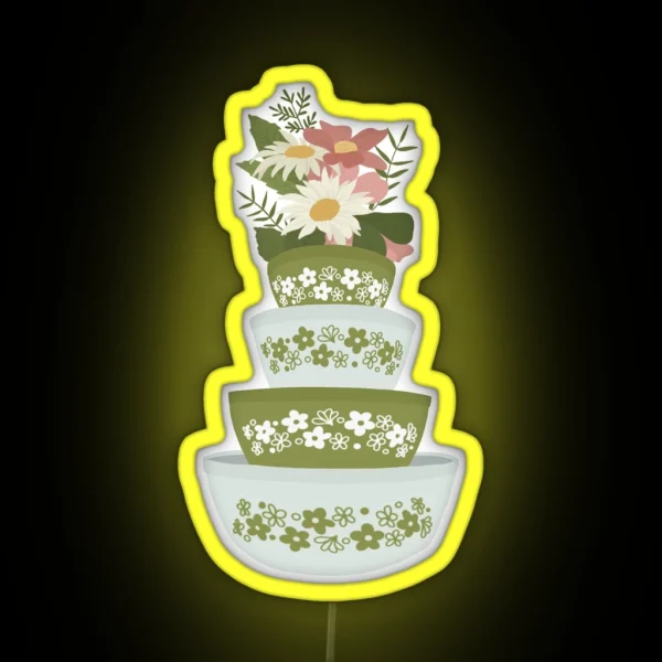 Crazy Daisy Spring Blossom Pyrex Inspired RGB Neon Sign