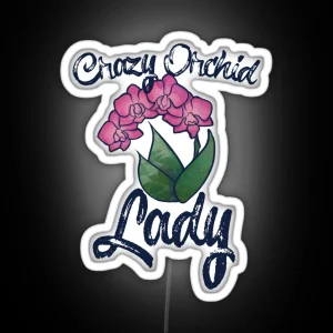 Crazy Orchid Lady RGB Neon Sign