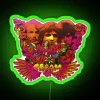 Vibrant Neon Sign Inspired by Psychedelic Music Album Artwork Design
