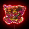 Psychedelic colors shine bright with this dreamy album cover sign.