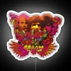 Groovy vintage vibes neon art inspired by classic rock music
