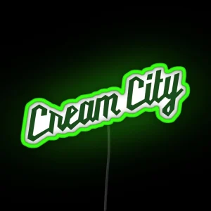 Cream City Milwaukee Wisconsin Sports Throwback RGB Neon Sign