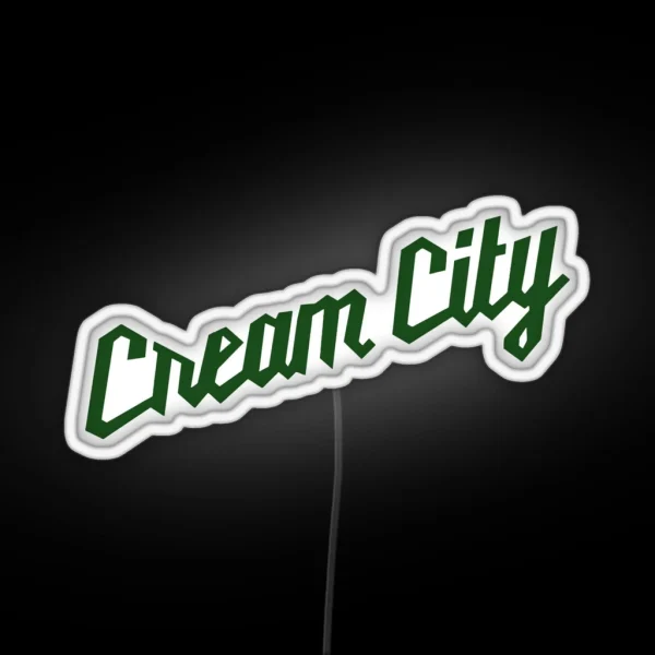 Cream City Milwaukee Wisconsin Sports Throwback RGB Neon Sign