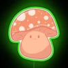 Neon RGB lamp with vibrant orange creamsicle mushroom design artwork.