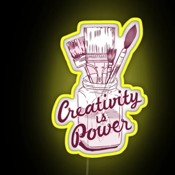 Creativity Is Power RGB Neon Sign