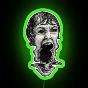 Creepy Face Horror RGB Neon Sign