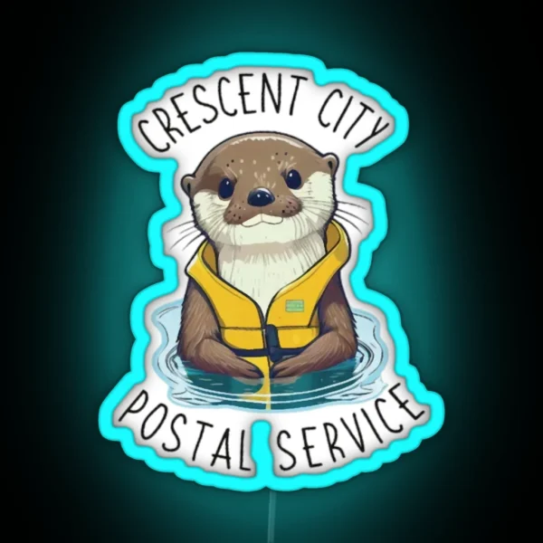 Crescent City Postal Service Otter RGB Neon Sign