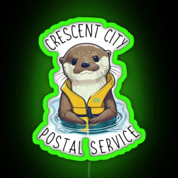 Crescent City Postal Service Otter RGB Neon Sign