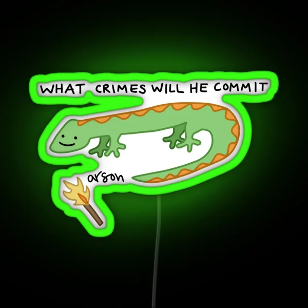 Crime Limzard RGB Neon Sign